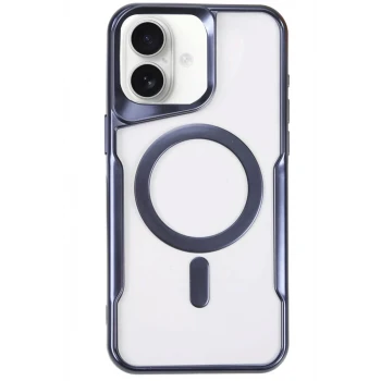 Newface Apple iPhone 16 Plus Kılıf Boyi Magsafe Silikon Kapak - Lacivert