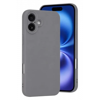 Newface Apple iPhone 16 Plus Kılıf First Silikon - Gri