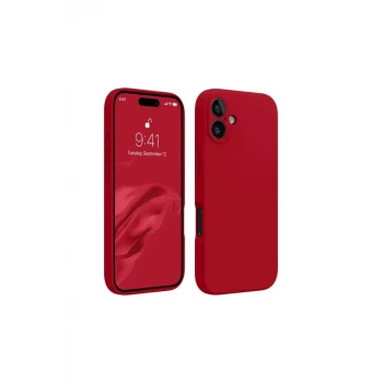 Newface Apple iPhone 16 Plus Kılıf First Silikon - Kırmızı