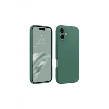 Newface Apple iPhone 16 Plus Kılıf First Silikon - Koyu Yeşil