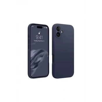 Newface Apple iPhone 16 Plus Kılıf First Silikon - Lacivert