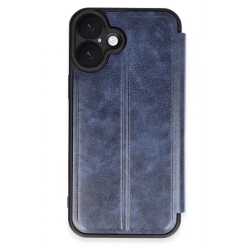 Newface Apple iPhone 16 Plus Kılıf Flip Cover - Lacivert
