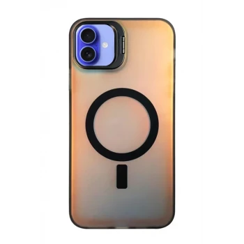 Newface Apple iPhone 16 Plus Kılıf Primera Magsafe Standlı Kapak - Siyah