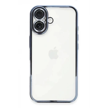 Newface Apple iPhone 16 Plus Kılıf Razer Lensli Silikon - Açık Mavi