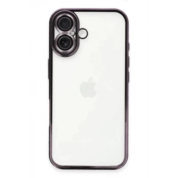 Newface Apple iPhone 16 Plus Kılıf Razer Lensli Silikon - Mor