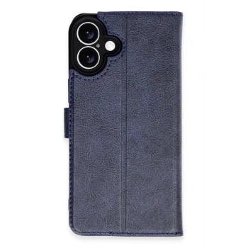 Newface Apple iPhone 16 Plus Kılıf Trend S Plus Kapaklı Kılıf - Lacivert