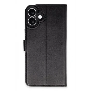 Newface Apple iPhone 16 Plus Kılıf Trend S Plus Kapaklı Kılıf - Siyah