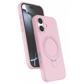 Newface Apple iPhone 16 Plus Regal Magsafe Standlı Kapak - Açık Pembe