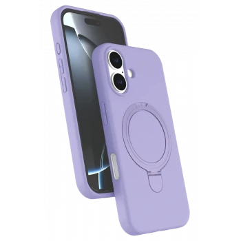 Newface Apple iPhone 16 Plus Regal Magsafe Standlı Kapak - Lila
