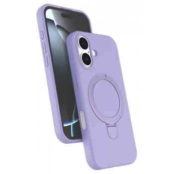 Newface Apple iPhone 16 Plus Regal Magsafe Standlı Kapak - Lila