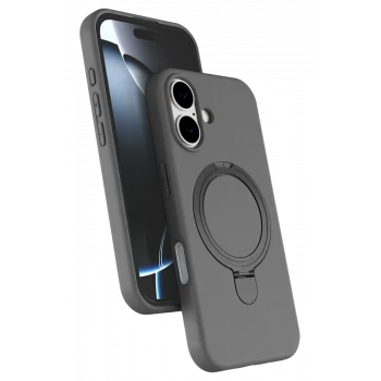Newface Apple iPhone 16 Plus Regal Magsafe Standlı Kapak - Titan Gri