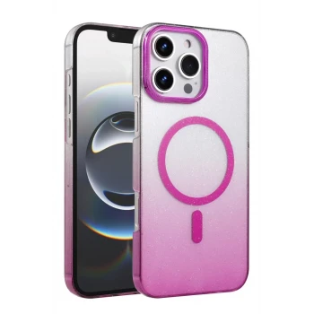 Newface Apple iPhone 16 Pro Glossy Magsafe Kapak - Mor