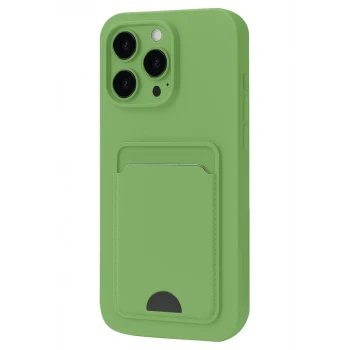 Newface Apple iPhone 16 Pro Kılıf Kelvin Kartvizitli Silikon - Açık Yeşil