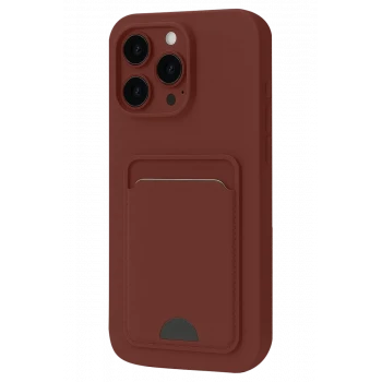 Newface Apple iPhone 16 Pro Kılıf Kelvin Kartvizitli Silikon - Bordo