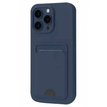Newface Apple iPhone 16 Pro Kılıf Kelvin Kartvizitli Silikon - Lacivert