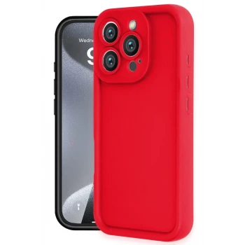 Newface Apple iPhone 16 Pro Kılıf Viera Silikon - Kırmızı