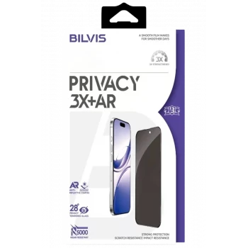 Newface Apple iPhone 16 Pro Max Bilvis 3X AR Hayalet Cam Ekran Koruyucu - Siyah