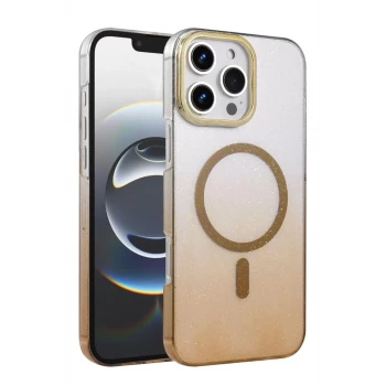 Newface Apple iPhone 16 Pro Max Glossy Magsafe Kapak - Çöl Titanyum