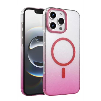 Newface Apple iPhone 16 Pro Max Glossy Magsafe Kapak - Pembe