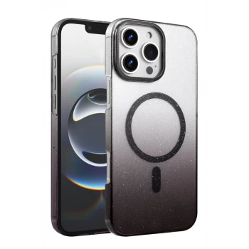 Newface Apple iPhone 16 Pro Max Glossy Magsafe Kapak - Siyah