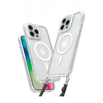 Newface Apple iPhone 16 Pro Max Kılıf Enka Magsafe Silikon Kılıf - Şeffaf