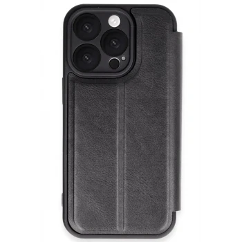 Newface Apple iPhone 16 Pro Max Kılıf Flip Cover - Siyah