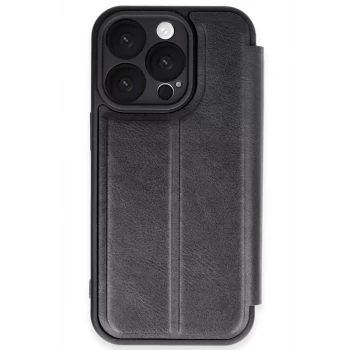 Newface Apple iPhone 16 Pro Max Kılıf Flip Cover - Siyah
