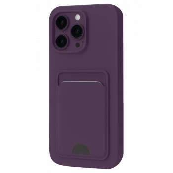 Newface Apple iPhone 16 Pro Max Kılıf Kelvin Kartvizitli Silikon - Derin Mor