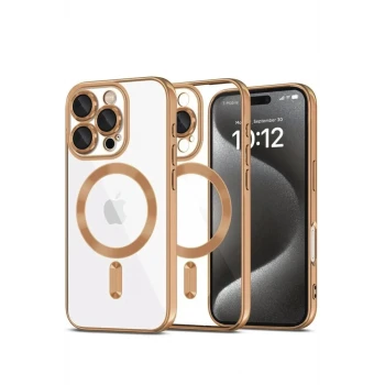 Newface Apple iPhone 16 Pro Max Kılıf Kross Magneticsafe Kapak - Çöl Titanyum