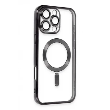 Newface Apple iPhone 16 Pro Max Kılıf Kross Magneticsafe Kapak - Siyah