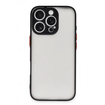 Newface Apple iPhone 16 Pro Max Kılıf Montreal Silikon Kapak - Siyah
