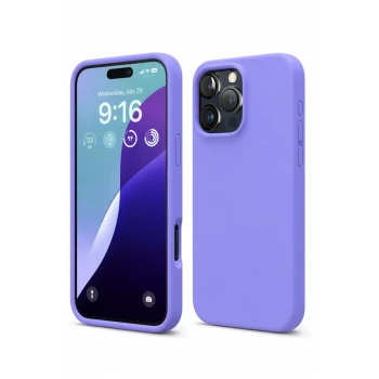 Newface Apple iPhone 16 Pro Max Kılıf Nano içi Kadife Silikon - Lila