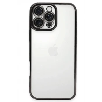 Newface Apple iPhone 16 Pro Max Kılıf Razer Lensli Silikon - Siyah