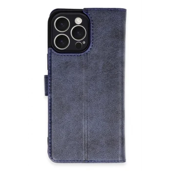 Newface Apple iPhone 16 Pro Max Kılıf Trend S Plus Kapaklı Kılıf - Lacivert