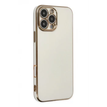 Newface Apple iPhone 16 Pro Max Kılıf Volet Silikon - Beyaz