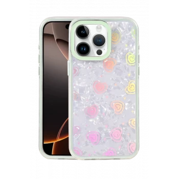 Newface Apple iPhone 16 Pro Max Lumi Desenli Kapak - Yeşil