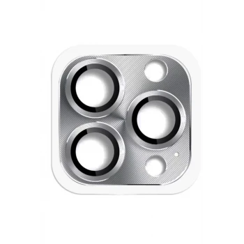 Newface Apple iPhone 16 Pro Max Pers Alüminyum Kamera Lens - Gri