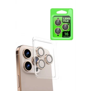 Newface Apple iPhone 16 Pro Max Raze Metal Kamera Lens - Natural Grey