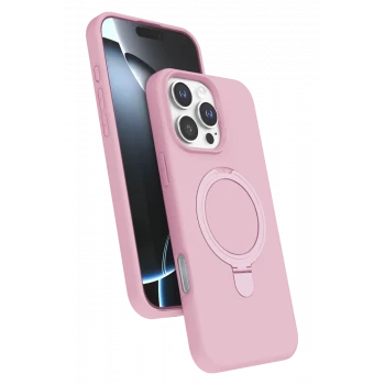 Newface Apple iPhone 16 Pro Max Regal Magsafe Standlı Kapak - Açık Pembe