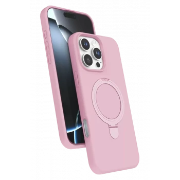 Newface Apple iPhone 16 Pro Max Regal Magsafe Standlı Kapak - Açık Pembe