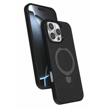 Newface Apple iPhone 16 Pro Max Regal Magsafe Standlı Kapak - Siyah