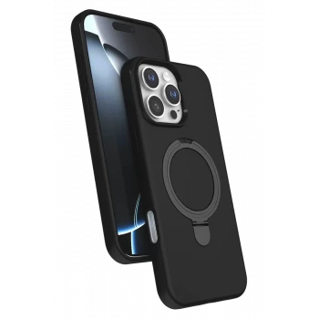 Newface Apple iPhone 16 Pro Max Regal Magsafe Standlı Kapak - Siyah