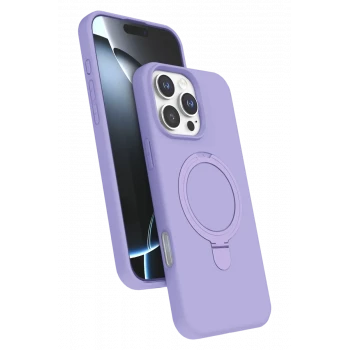 Newface Apple iPhone 16 Pro Regal Magsafe Standlı Kapak - Lila