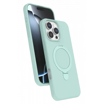 Newface Apple iPhone 16 Pro Regal Magsafe Standlı Kapak - Su Yeşili