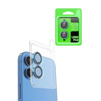 Newface Apple iPhone 16 Raze Metal Kamera Lens - Lacivert