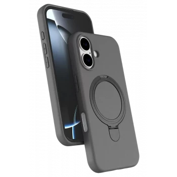 Newface Apple iPhone 16 Regal Magsafe Standlı Kapak - Titan Gri