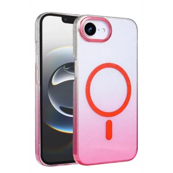 Newface Apple iPhone 16E Glossy Magsafe Kapak - Pembe