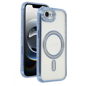 Newface Apple iPhone 16E Joke Simli Magneticsafe Kılıf - Mavi