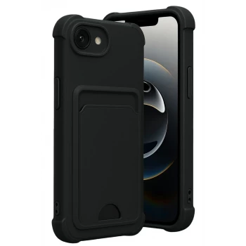 Newface Apple iPhone 16E Kelvin Kartvizitli Silikon - Siyah