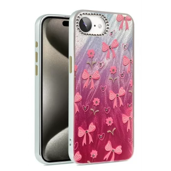 Newface Apple iPhone 16E Kılıf Blade Aynalı Desenli Kapak - Desen 3